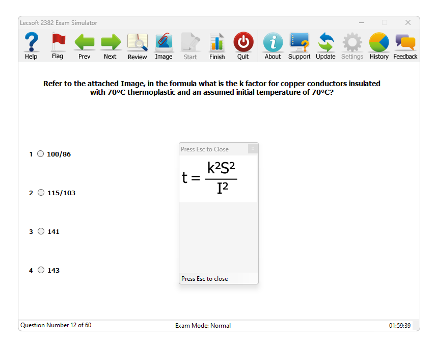 18th Edition Mock Exam Practice Test Interface - BS 7671:2024